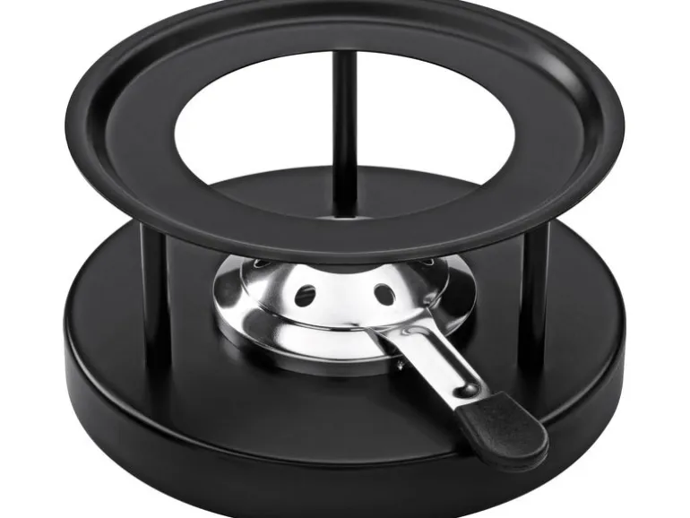Kuhn Rikon Käsefondue-Set Induktion Alpweide 8 Teile, Schwarz/Weiss