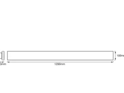 Ledvance LED Planon Panel, 35 W, 120 x 10 cm, Weiss
