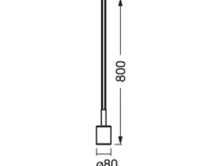 Ledvance Stehleuchte Smart+ Floor Corner Slim, 80 cm, Weiss