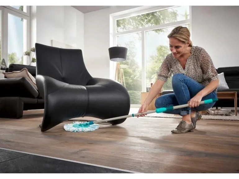 Leifheit Ersatzkopf Mop Clean Twist Disc Mop Weiss/Türkis