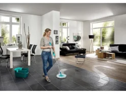 Leifheit Ersatzkopf Mop Clean Twist Disc Mop Weiss/Türkis