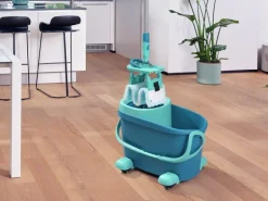 Leifheit Flachwischer Clean Twist M Ergo mit Rollen