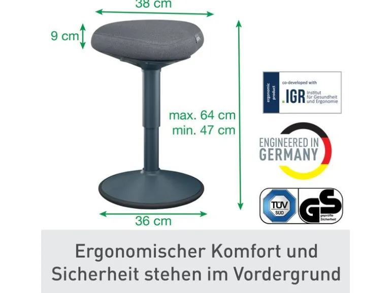 Leitz Ergo Active Sitzhocker Dunkelgrau