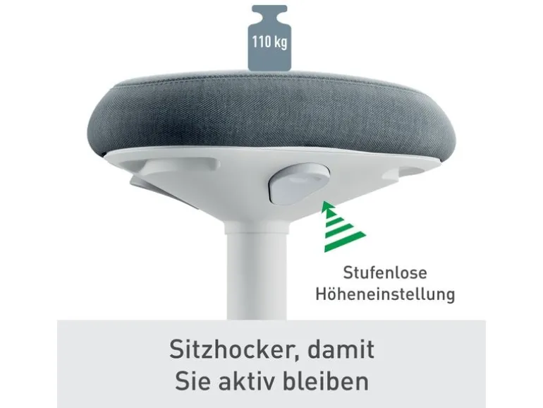 Leitz Ergo Active Sitzhocker Hellgrau