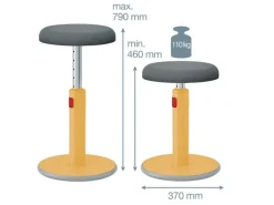 Leitz Ergo Cosy Active Sitz und Stehhocker Gelb
