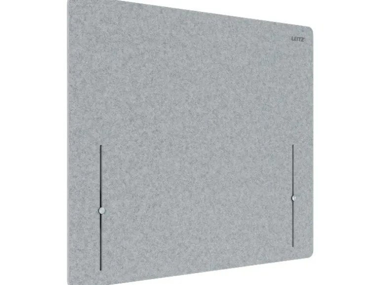 Leitz Ergo höhenverstellbare Tischtrennwand 80 x 70 cm Stoff Grau