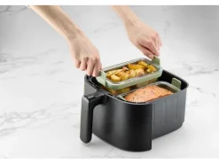 Lékué Backeinsatz Glasbehälter für Air Fryer Rechteckig, 2 Stück