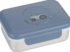 Lässig Lunchbox Edelstahl Traktor Blau/Silber