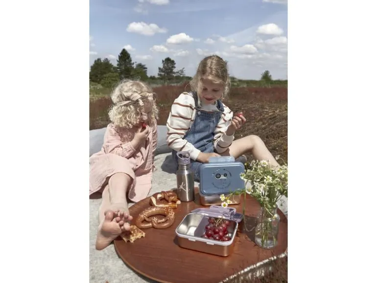 Lässig Lunchbox Edelstahl Traktor Blau/Silber
