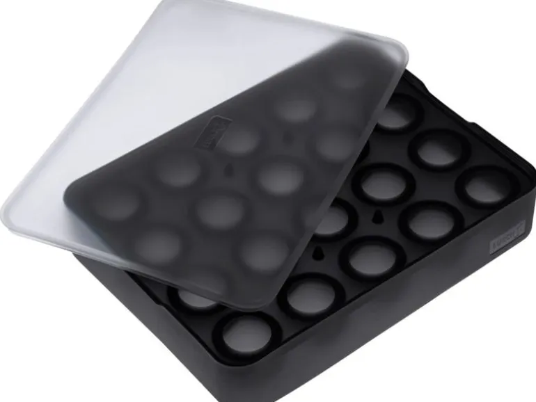 Lurch Eiswürfelform kleine Kugeln Schwarz / Transparent, Ø 3 cm