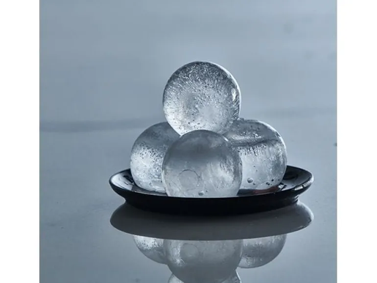 Lurch Eiswürfelform kleine Kugeln Schwarz / Transparent, Ø 3 cm