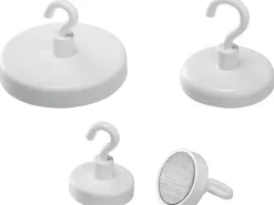 Magnetoplan Hakenmagnet Ø 4.7 cm Weiss, 1 Stück