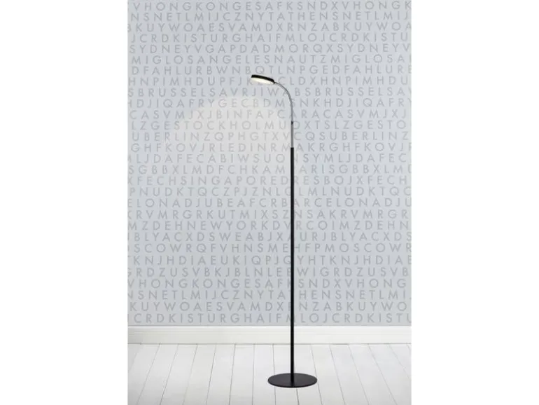 Markslöjd Stehleuchte Flex, 3000K, 5W, Schwarz/Chrom
