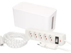 Max Hauri Kabelbox mit Steckerleiste 5x T13 Weiss