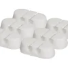 Max Hauri Kabelhalter Double Stop Set 6 x Weiss, 1 Stück