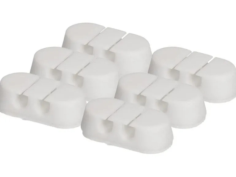 Max Hauri Kabelhalter Double Stop Set 6 x Weiss, 1 Stück