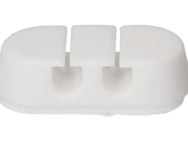 Max Hauri Kabelhalter Double Stop Set 6 x Weiss, 1 Stück