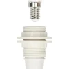 Max Hauri Lampenfassung E14 Randmantel weiss, M10 x 1