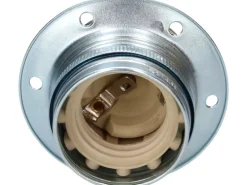 Max Hauri Lampenfassung E27 Randmantel Chrom, M10 x 1
