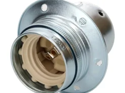 Max Hauri Lampenfassung E27 Randmantel Chrom, M10 x 1