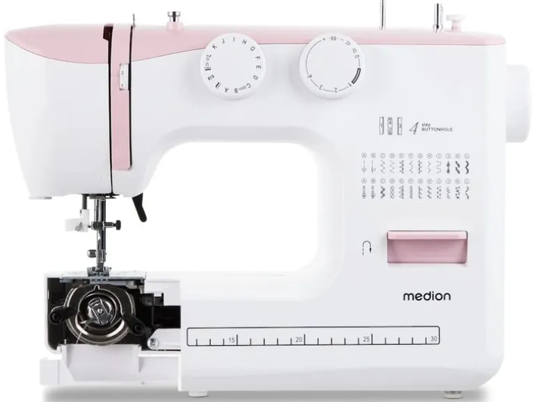 Medion Nähmaschine Life SM60 Weiss/Rosa