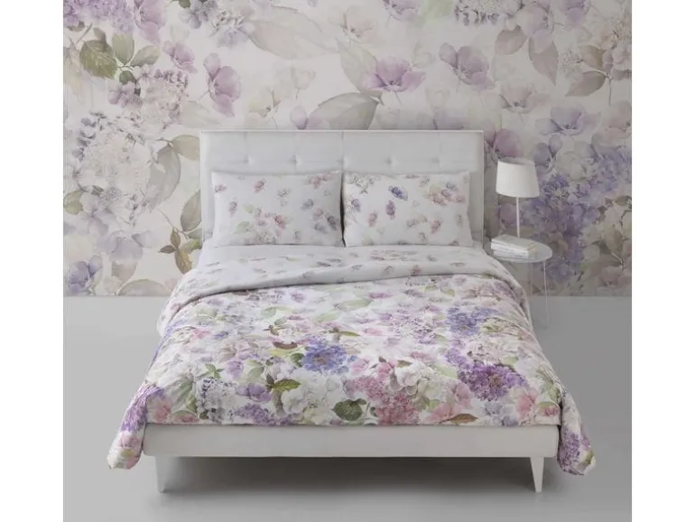 Mirabello Kopfkissenbezug Hydrangea 65 x 100 cm, Weiss