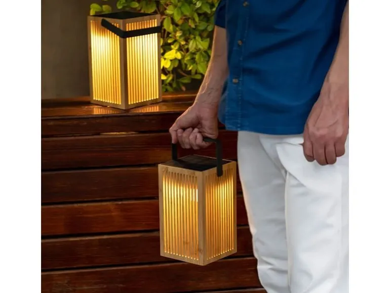 new Garden Okinawa Lantern kabellose, tragbare Laterne Braun