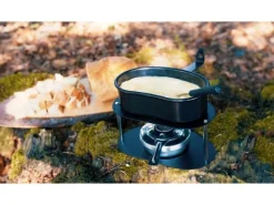 Nouvel Käsefondue-Set Gamelle 4 Teile, Schwarz