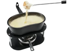 Nouvel Käsefondue-Set Gamelle 4 Teile, Schwarz