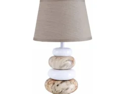 Näve Tischleuchte «Stoney» h: 31 cm Braun