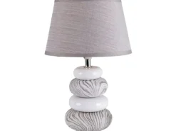 Näve Tischleuchte «Stoney» h: 31 cm Grau