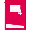 office focus Schulheft A4, Kariert, Rot, 10 Stück