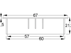 OK-LINE Kabeldurchlass Zink verchromt poliert 67 mm