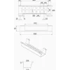 OK-LINE Kabelwanne V Metall 520 x 184 x 87 mm Verkehrsschwarz