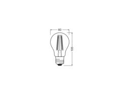 OSRAM Lampe Base Filament 7W, E27 Warmweiss (WW)