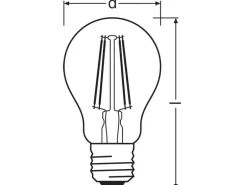 OSRAM Lampe Base Filament 7W, E27 Warmweiss (WW)