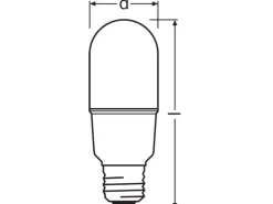 OSRAM Lampe Star CL Stick, 10W, E27 Neutralweiss (NW)