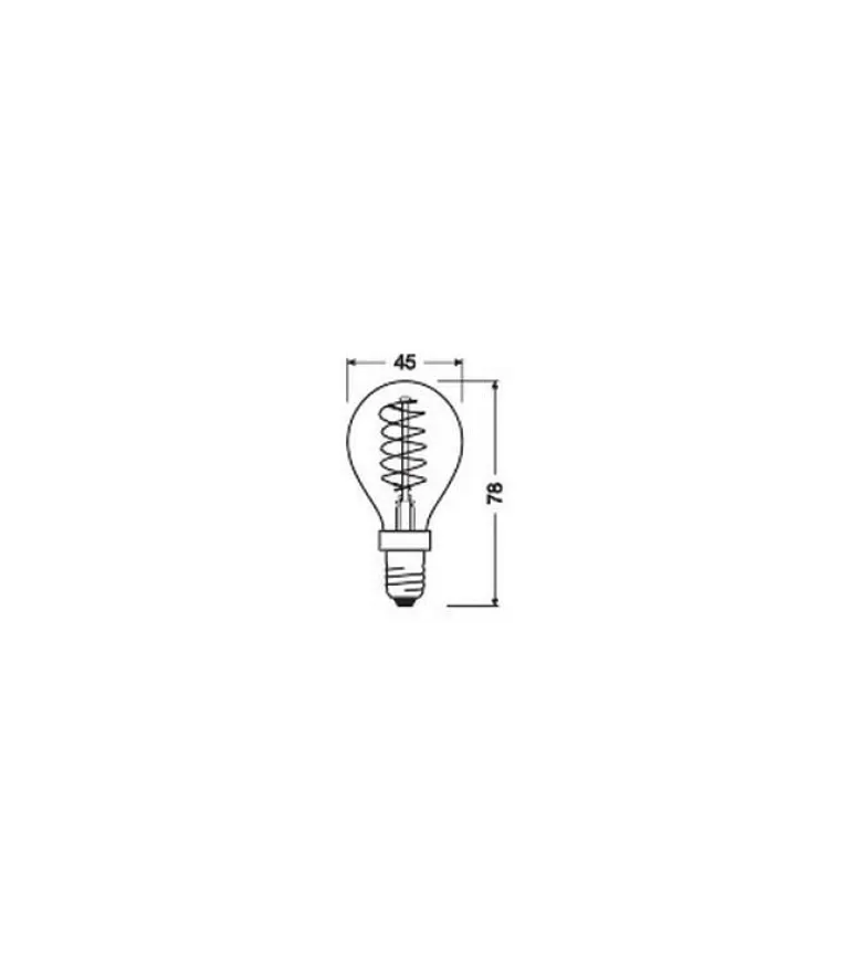 OSRAM Lampe Vintage 1906 Classic P25, 3.4W, E14, Warmweiss (WW)
