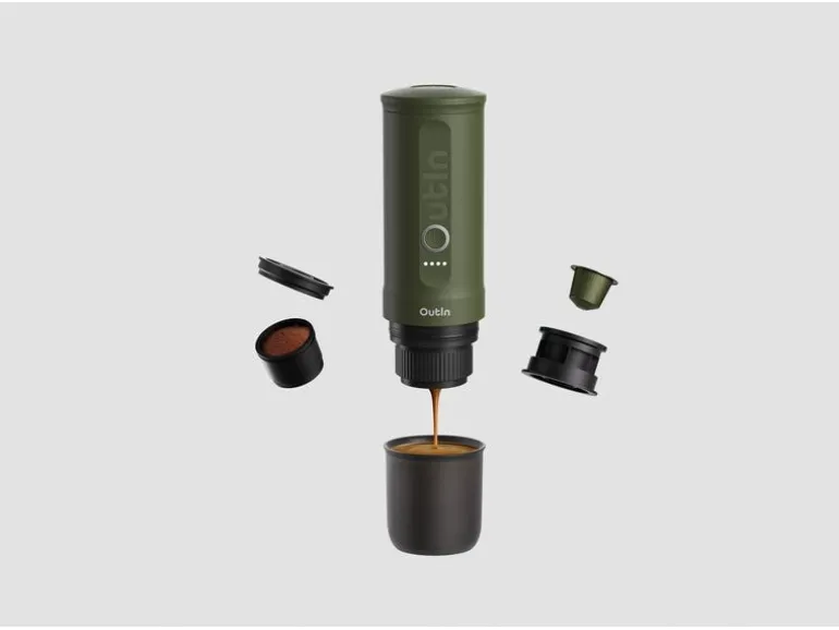 OUTIN Reisekaffeemaschine Nano Waldgrün