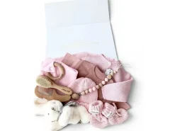 Oykami Baby Geschenkbox Rosa Verona Hase Weiss
