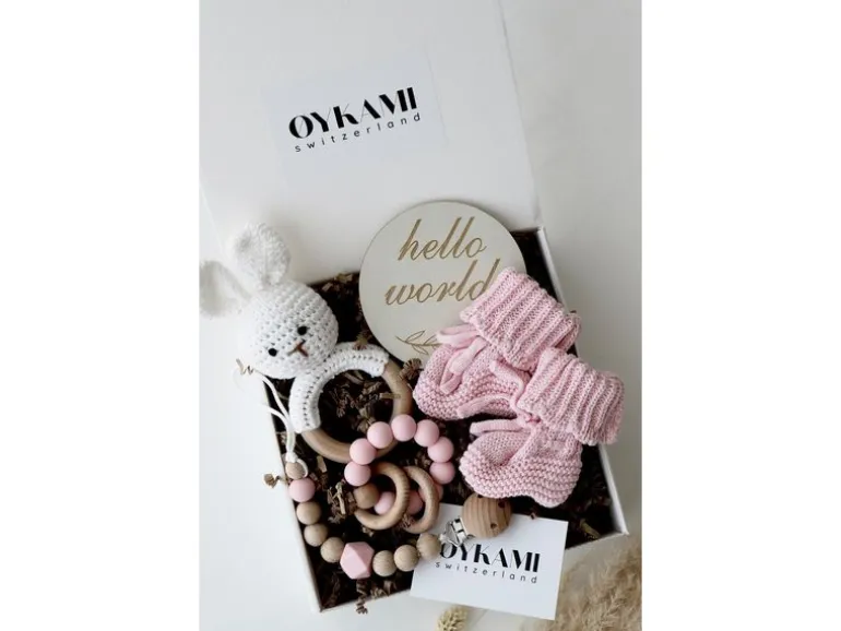 Oykami Baby Geschenkbox Rosa Phoenix Hase