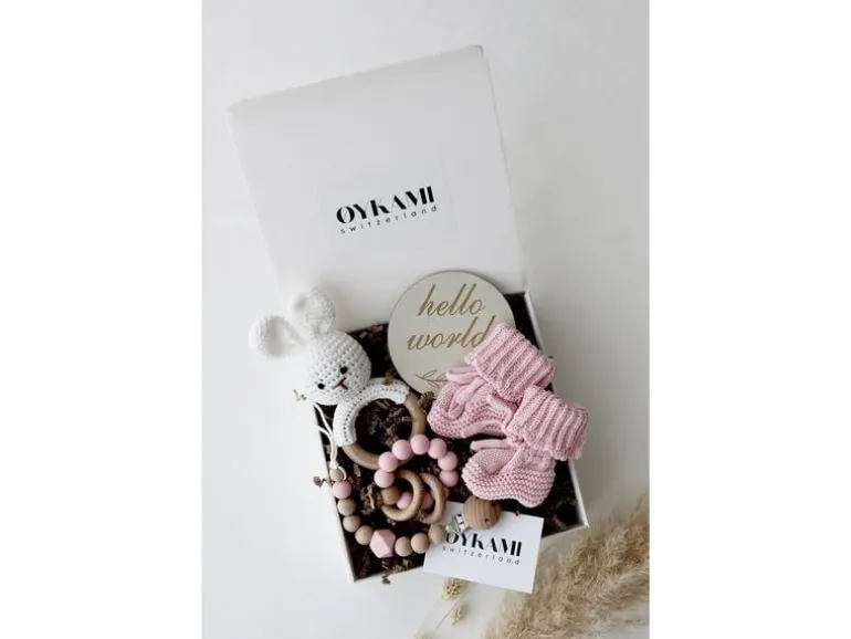 Oykami Baby Geschenkbox Rosa Phoenix Hase