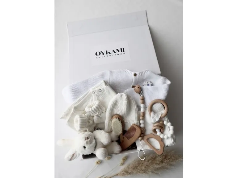 Oykami Baby Geschenkbox Weiss Verona Hase Weiss