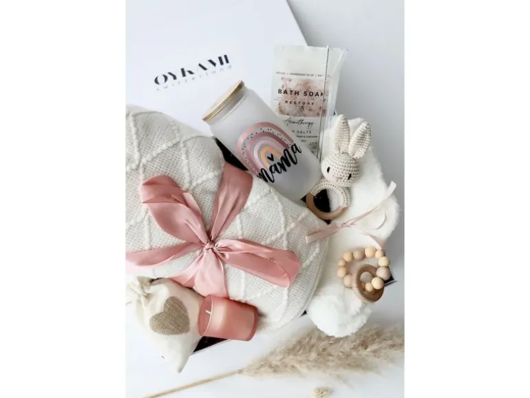 Oykami Mama und Baby Geschenkbox «Kapstadt» Weiss/Rosa