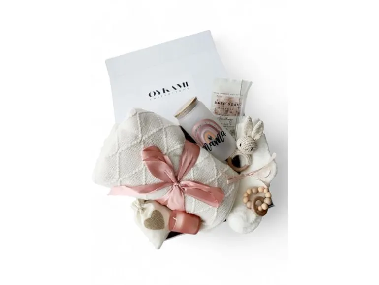 Oykami Mama und Baby Geschenkbox «Kapstadt» Weiss/Rosa