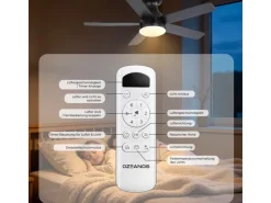 Ozeanos Deckenventilator KBS-44K009 Schwarz