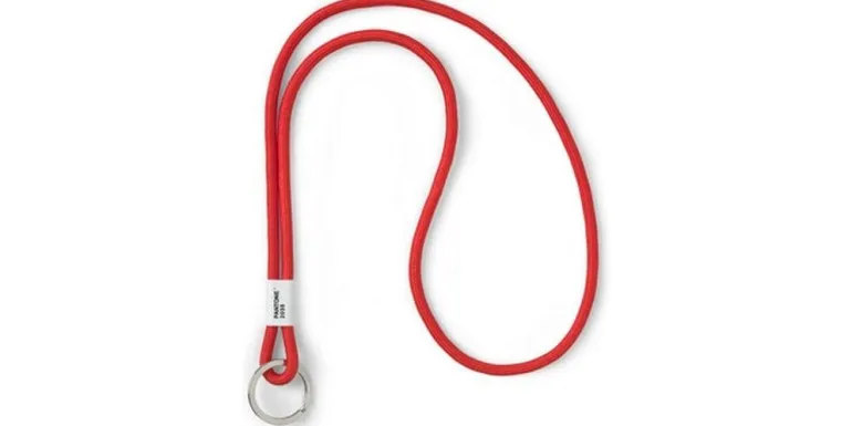 Pantone by Copenhagen Design Schlüsselanhänger Key Chain Long Rot, 48.0 x 3.3 cm, Long