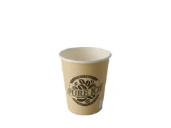 Papstar Einweg-Kaffeebecher Pure 200 ml 50 Stück, Crème