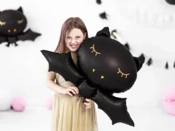 Partydeco Ballons Folienballon Fledermaus 80 x 52 cm, Schwarz