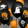 Partydeco Ballons Gespenst 30 cm, 50 Stk. Schwarz